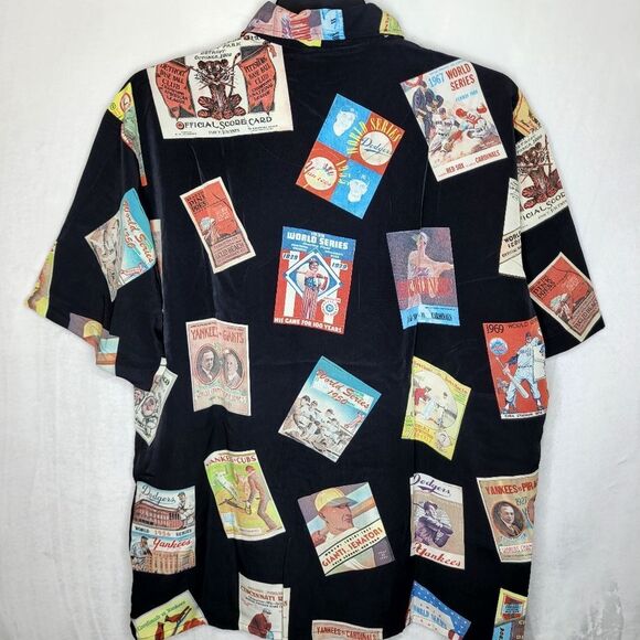 Vintage Sporty Memoreez Baseball Button Down Shirt Size L - Picture 7 of 11